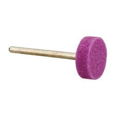 Grier Abrasives - 3/4 x 1/4" Head Diam x Thickness, W201, Cylinder, Aluminum Oxide Mounted Point - A1 Tooling