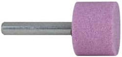 Grier Abrasives - 1 x 3/4" Head Diam x Thickness, W219, Cylinder, Aluminum Oxide Mounted Point - A1 Tooling