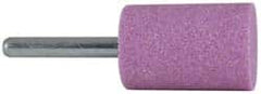 Grier Abrasives - 1 x 1-1/2" Head Diam x Thickness, W221, Cylinder, Aluminum Oxide Mounted Point - A1 Tooling