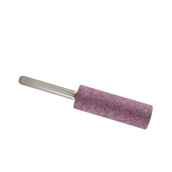 Grier Abrasives - 1 x 2" Head Diam x Thickness, W222, Cylinder, Aluminum Oxide Mounted Point - A1 Tooling