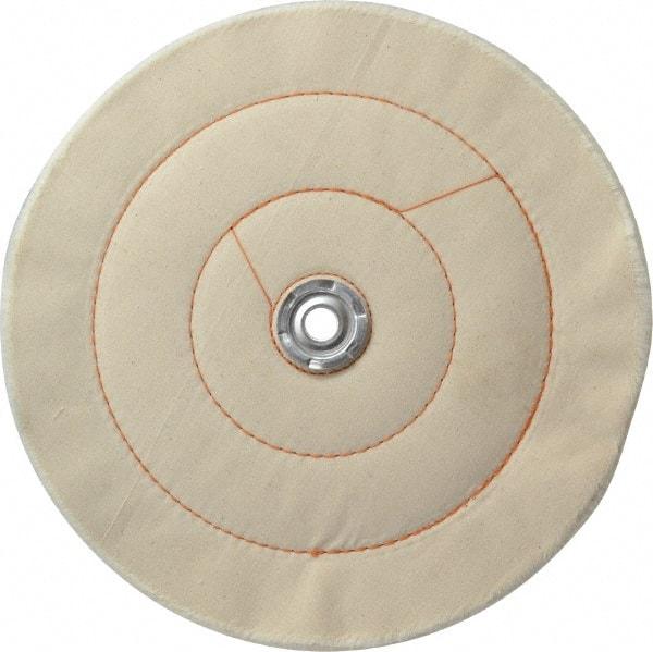 Dico - 10" Diam x 1/2" Thick Unmounted Buffing Wheel - Cushion Sewn, 1" Arbor Hole, Medium Density - A1 Tooling