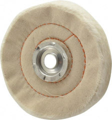 Dico - 4" Diam x 3/4" Thick Unmounted Buffing Wheel - Cushion Sewn, 1/2" Arbor Hole, Medium Density - A1 Tooling