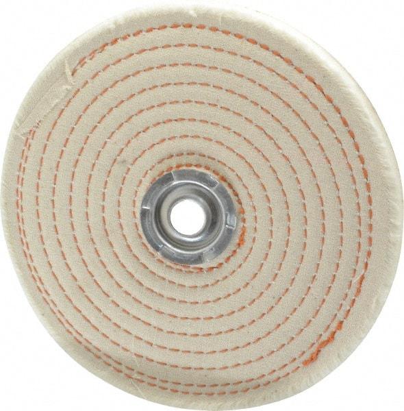 Dico - 6" Diam x 1/2" Thick Unmounted Buffing Wheel - Spiral Sewn, 1/2" Arbor Hole, Coarse Grade - A1 Tooling