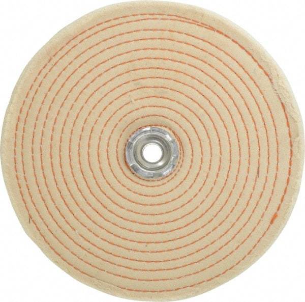 Dico - 8" Diam x 1/2" Thick Unmounted Buffing Wheel - Spiral Sewn, 1/2" Arbor Hole, Coarse Grade - A1 Tooling