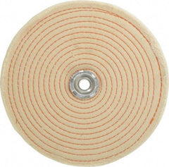 Dico - 8" Diam x 1/2" Thick Unmounted Buffing Wheel - Spiral Sewn, 1/2" Arbor Hole, Coarse Grade - A1 Tooling