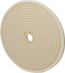 Dico - 10" Diam x 1/2" Thick Unmounted Buffing Wheel - Spiral Sewn, 1/2" Arbor Hole, Coarse Grade - A1 Tooling