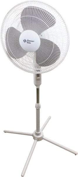 Comfort Zone - 16" Blade, 445 Max CFM, Standing Fan - 0.42 Amps, 120 Volts, 3 Speed - A1 Tooling