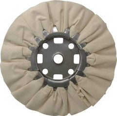 Divine Brothers - 8" Diam x 1/2" Thick Unmounted Buffing Wheel - Ventilated Bias Cut, 5/8" Arbor Hole - A1 Tooling