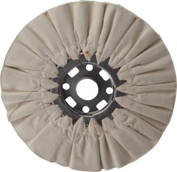 Divine Brothers - 10" Diam x 1/2" Thick Unmounted Buffing Wheel - Ventilated Bias Cut, 1-1/4" Arbor Hole - A1 Tooling