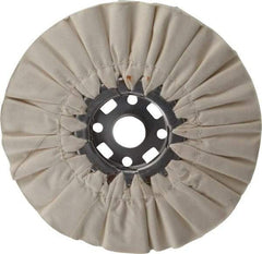 Divine Brothers - 10" Diam x 1/2" Thick Unmounted Buffing Wheel - Ventilated Bias Cut, 1-1/4" Arbor Hole - A1 Tooling