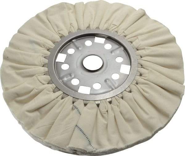 Divine Brothers - 12" Diam x 1/2" Thick Unmounted Buffing Wheel - Ventilated Bias Cut, 1-1/4" Arbor Hole - A1 Tooling