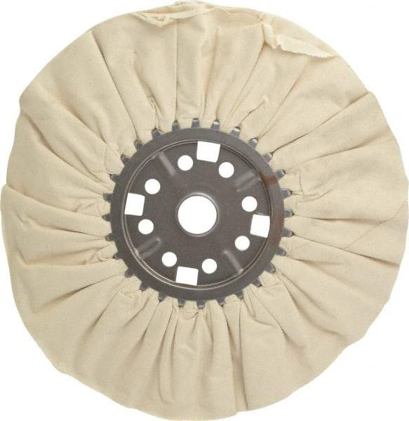 Divine Brothers - 14" Diam x 1/2" Thick Unmounted Buffing Wheel - Ventilated Bias Cut, 1-1/4" Arbor Hole - A1 Tooling