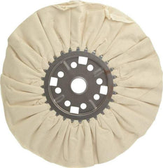 Divine Brothers - 14" Diam x 1/2" Thick Unmounted Buffing Wheel - Ventilated Bias Cut, 1-1/4" Arbor Hole - A1 Tooling