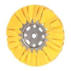 Divine Brothers - 8" Diam x 1/2" Thick Unmounted Buffing Wheel - Ventilated Bias Cut, 1/2" Arbor Hole - A1 Tooling