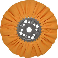 Divine Brothers - 14" Diam x 1/2" Thick Unmounted Buffing Wheel - Ventilated Bias Cut, 1-1/4" Arbor Hole - A1 Tooling