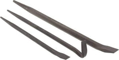 Mayhew - 3 Piece Line-Up & Rolling Head Pry Bar Set - Includes 14, 16 & 20" Lengths - A1 Tooling