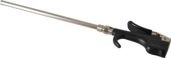 Coilhose Pneumatics - Safety Extension Tube Thumb Lever Blow Gun - 1/4 NPT, 8" Tube Length, Zinc - A1 Tooling