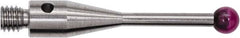 Renishaw - 0.1181 Inch Ball Diameter, Stainless Steel Stem, M3 Thread, Ruby Point Ball Tip CMM Stylus - 0.5787 Inch Working Length, 0.0591 Inch Stem Diameter, 0.8268 Inch Overall Length - A1 Tooling