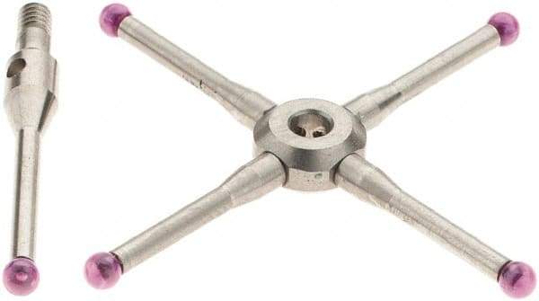 Renishaw - 0.08 Inch Ball Diameter, Stainless Steel Stem, M2 Thread, Ruby Point Ball Tip CMM Stylus - 0.4724 Inch Working Length, 0.05 Inch Stem Diameter, 19.2 mm Overall Length - A1 Tooling