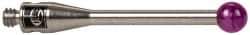 Renishaw - 0.1181 Inch Ball Diameter, Stainless Steel Stem, M2 Thread, Ruby Point Ball Tip CMM Stylus - 0.6693 Inch Working Length, 0.0591 Inch Stem Diameter, 0.7874 Inch Overall Length - A1 Tooling