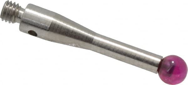 Renishaw - 0.1575 Inch Ball Diameter, Stainless Steel Stem, M3 Thread, Ruby Point Ball Tip CMM Stylus - 0.6772 Inch Working Length, 0.0984 Inch Stem Diameter, 0.8268 Inch Overall Length - A1 Tooling