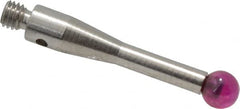 Renishaw - 0.1575 Inch Ball Diameter, Stainless Steel Stem, M3 Thread, Ruby Point Ball Tip CMM Stylus - 0.6772 Inch Working Length, 0.0984 Inch Stem Diameter, 0.8268 Inch Overall Length - A1 Tooling