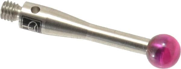 Renishaw - 0.1969 Inch Ball Diameter, Stainless Steel Stem, M3 Thread, Ruby Point Ball Tip CMM Stylus - 0.8268 Inch Working Length, 0.0984 Inch Stem Diameter, 0.8268 Inch Overall Length - A1 Tooling