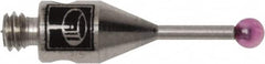 Renishaw - 0.0591 Inch Ball Diameter, Stainless Steel Stem, M2 Thread, Ruby Point Ball Tip CMM Stylus - 0.1772 Inch Working Length, 0.028 Inch Stem Diameter, 0.3937 Inch Overall Length - A1 Tooling