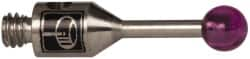 Renishaw - 0.0984 Inch Ball Diameter, Stainless Steel Stem, M2 Thread, Ruby Point Ball Tip CMM Stylus - 0.2559 Inch Working Length, 0.0394 Inch Stem Diameter, 0.3937 Inch Overall Length - A1 Tooling