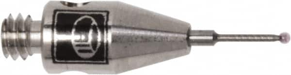 Renishaw - 0.0197 Inch Ball Diameter, Carbide Stem, M2 Thread, Ruby Point Ball Tip CMM Stylus - 0.1181 Inch Working Length, 0.02 Inch Stem Diameter, 0.3937 Inch Overall Length - A1 Tooling