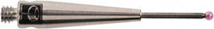 Renishaw - 0.0394 Inch Ball Diameter, Carbide Stem, M2 Thread, Ruby Point Ball Tip CMM Stylus - 0.2756 Inch Working Length, 0.028 Inch Stem Diameter, 0.7874 Inch Overall Length - A1 Tooling