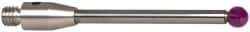 Renishaw - 0.0984 Inch Ball Diameter, Carbide Stem, M3 Thread, Ruby Point Ball Tip CMM Stylus - 0.8858 Inch Working Length, 0.0787 Inch Stem Diameter, 1.1811 Inch Overall Length - A1 Tooling