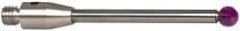 Renishaw - 0.0984 Inch Ball Diameter, Carbide Stem, M3 Thread, Ruby Point Ball Tip CMM Stylus - 1/2 Inch Working Length, 0.0787 Inch Stem Diameter, 0.7953 Inch Overall Length - A1 Tooling