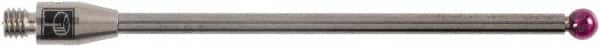 Renishaw - 0.1181 Inch Ball Diameter, Carbide Stem, M3 Thread, Ruby Point Ball Tip CMM Stylus - 1.7205 Inch Working Length, 0.0787 Inch Stem Diameter, 1.9685 Inch Overall Length - A1 Tooling