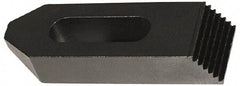 Jergens - 5/8" Stud, Low Carbon Steel, Plain Strap Clamp - 2" Travel, 6" OAL x 1-1/2" Wide x 7/8" High, Black Oxide Finish, Tapered Nose - A1 Tooling