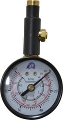 Acme - 0 to 100 psi Dial Straight Tire Pressure Gauge - Closed Check - A1 Tooling