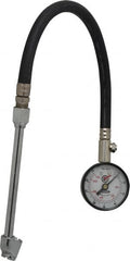 Acme - 0 to 160 psi Dial Dual Tire Pressure Gauge - Closed Check, 12' Hose Length - A1 Tooling