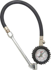 Acme - 0 to 160 psi Dial Dual Tire Pressure Gauge - Closed Check, 12' Hose Length - A1 Tooling