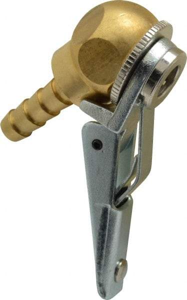 Acme - Closed Check Brass/Steel Air Chuck - Ball Foot with Clip Chuck, 1/4 Barbed - A1 Tooling