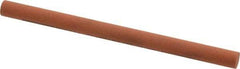 Norton - 4" Long x 1/4" Diam x 1/4" Thick, Aluminum Oxide Sharpening Stone - Round, Fine Grade - A1 Tooling