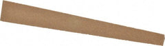 Norton - 4" Long x 1/2" Wide x 1/4" Thick, Aluminum Oxide Sharpening Stone - Triangle Tapered, Medium, Fine Grade - A1 Tooling