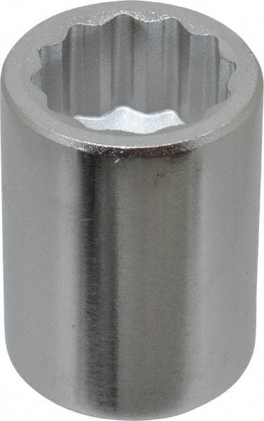 Blackhawk by Proto - 1", 3/4" Drive, Standard Hand Socket - 12 Points, 2" OAL, Chrome Finish - A1 Tooling