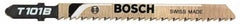 Bosch - 3-1/8" Long, 14 to 18 Teeth per Inch, High Speed Steel Jig Saw Blade - Toothed Edge, 0.3" Wide x 0.03" Thick, U-Shank, Mill Wavy Tooth Set - A1 Tooling