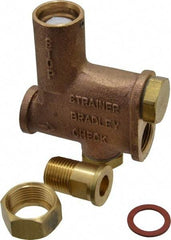 Bradley - Wash Fountain Combination Stop Strainer & Check Valve - For Use with Bradley Foot-Controlled Wash Fountains - A1 Tooling