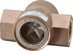 Dwyer - 1 Inch, Bronze Body Sight Flow Indicator - 125 Max psi, 4-3/8 Inch Overall Length, 200°F - A1 Tooling