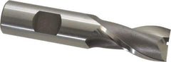 OSG - 3/4", 1-5/16" LOC, 3/4" Shank Diam, 3-9/16" OAL, 2 Flute, Vanadium High Speed Steel Square End Mill - Single End, Uncoated, Spiral Flute, 30° Helix, Centercutting, Right Hand Cut, Right Hand Flute, Series 573 - A1 Tooling