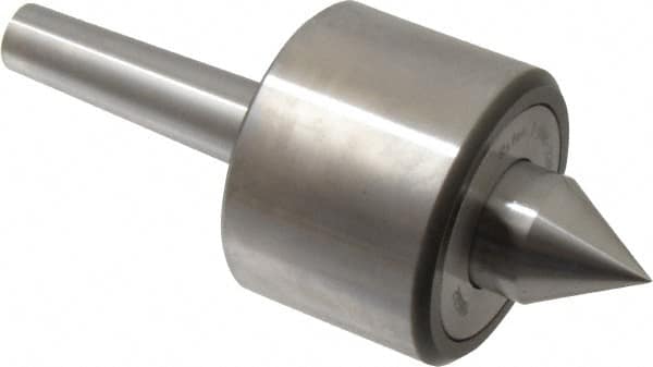 Riten - MT2 Taper Shank, 2-3/8" Head Diam 4,480 Lb Capacity Live Center - 4,000 Max RPM, 1-3/4" Head Length, 1" Point Diam, 1-1/4" Point Len, 440 Lb Max Workpc, 5.786" OAL, 1-1/4" Long Tip, Standard Point - A1 Tooling