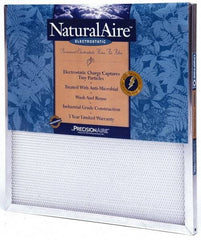 PrecisionAire - 16" Noml Height x 25" Noml Width x 1" Noml Depth, 50 to 60% Capture Efficiency, Wire-Backed Pleated Air Filter - MERV 10, Polyester/Polypropylene, Integrated Frame, For Any Unit - A1 Tooling