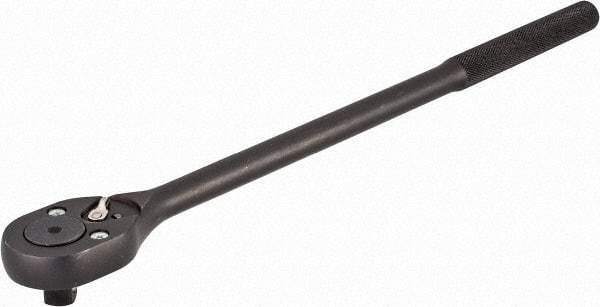 Proto - 1/2" Drive Pear Head Standard Ratchet - Black Oxide Finish, 16" OAL, 24 Gear Teeth, Standard Head - A1 Tooling