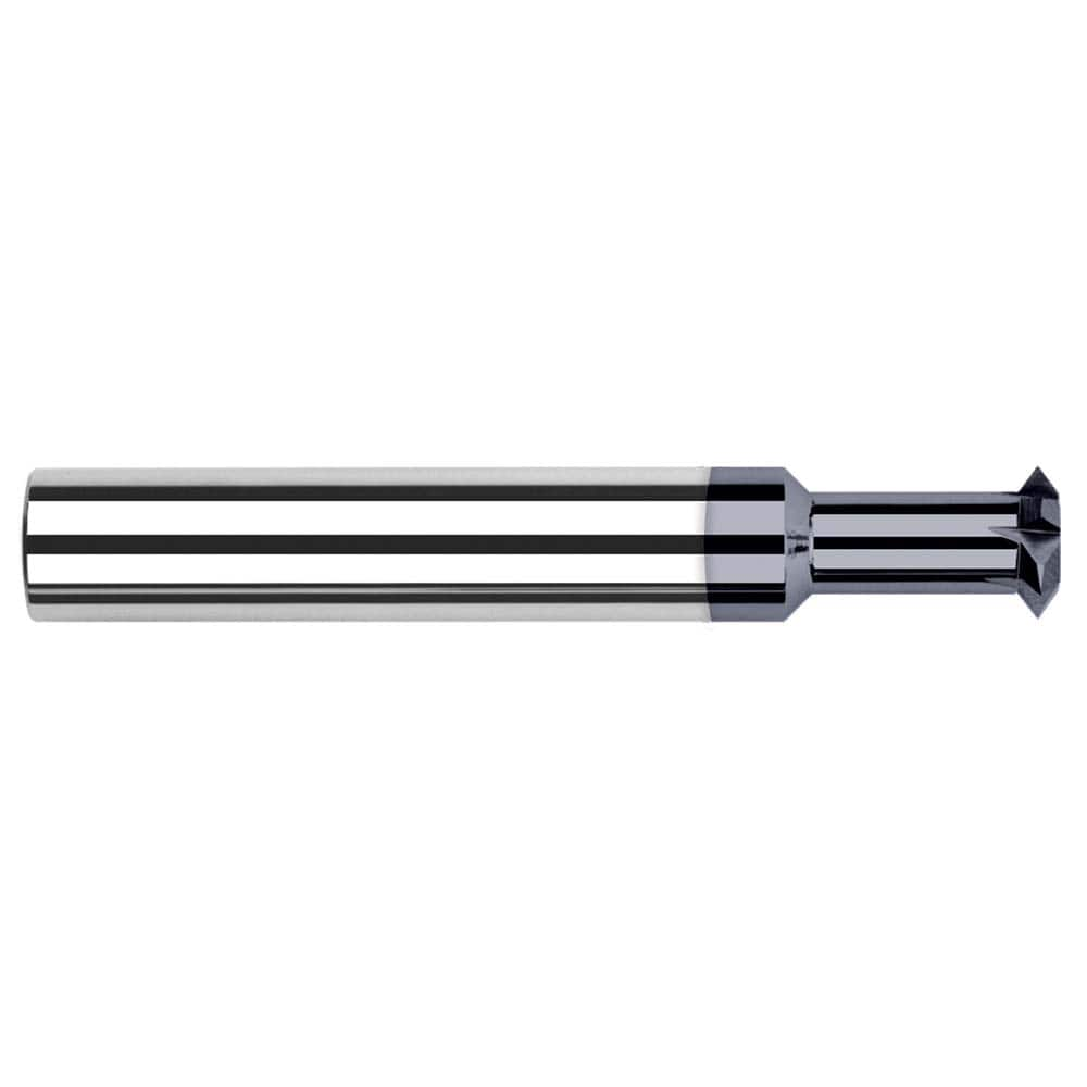 Harvey Tool - 3/16° 3/16" Cut Diam, 0.095" Cut Width, 3/16" Shank, Solid Carbide Double-Angle Cutter - Exact Industrial Supply